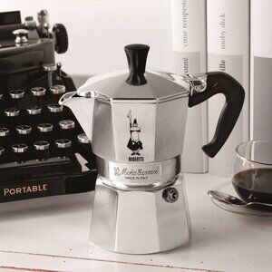 Bialetti Moka Express Espresso Maker Italy Made Aluminium 6 Cup Wedding Gift NEW